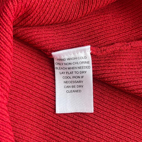 JNY Tomato Red Knit Tank Top - Picture 5 of 5